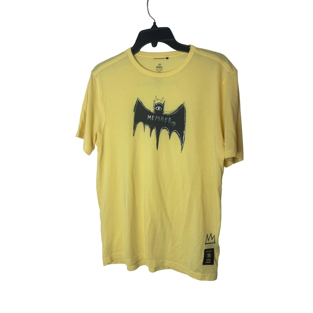 Roark Basquiat Shirt Mens Small Yellow Member Bat Art‎ Graphic Quick Dry Tee